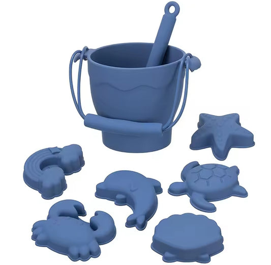 Silicone Bucket Set - blue