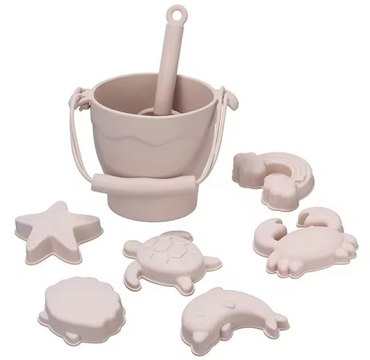 Silicone Bucket Set - cream