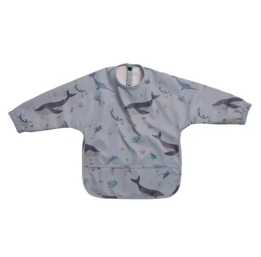 Long Sleeve Bib - Whale
