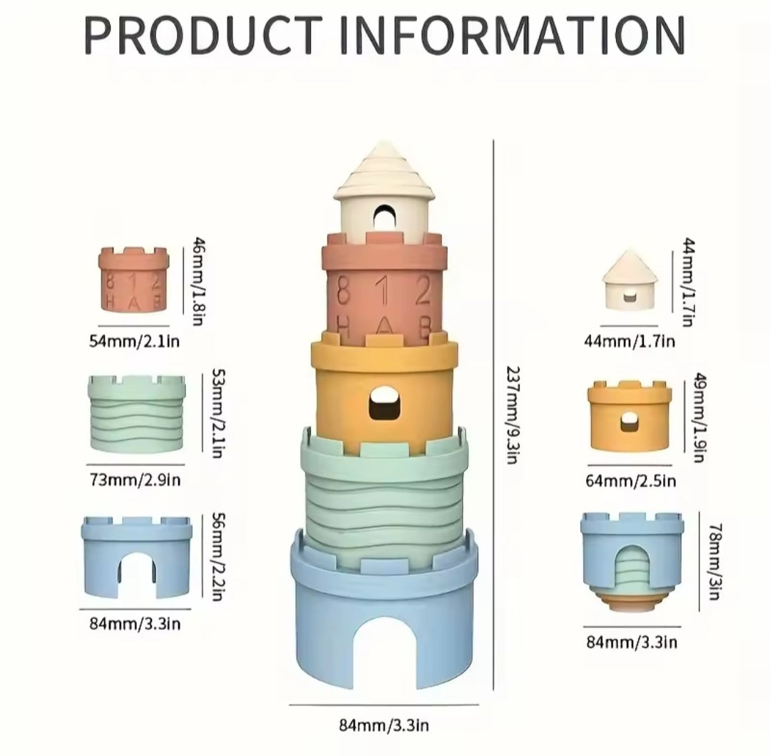 Silicone Stacking Castle