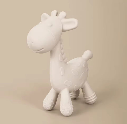 Silicone Teether Giraffe - cream