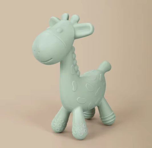 Silicone Teether Giraffe - green