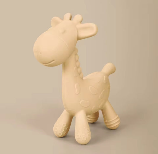 Silicone Teether Giraffe - yellow