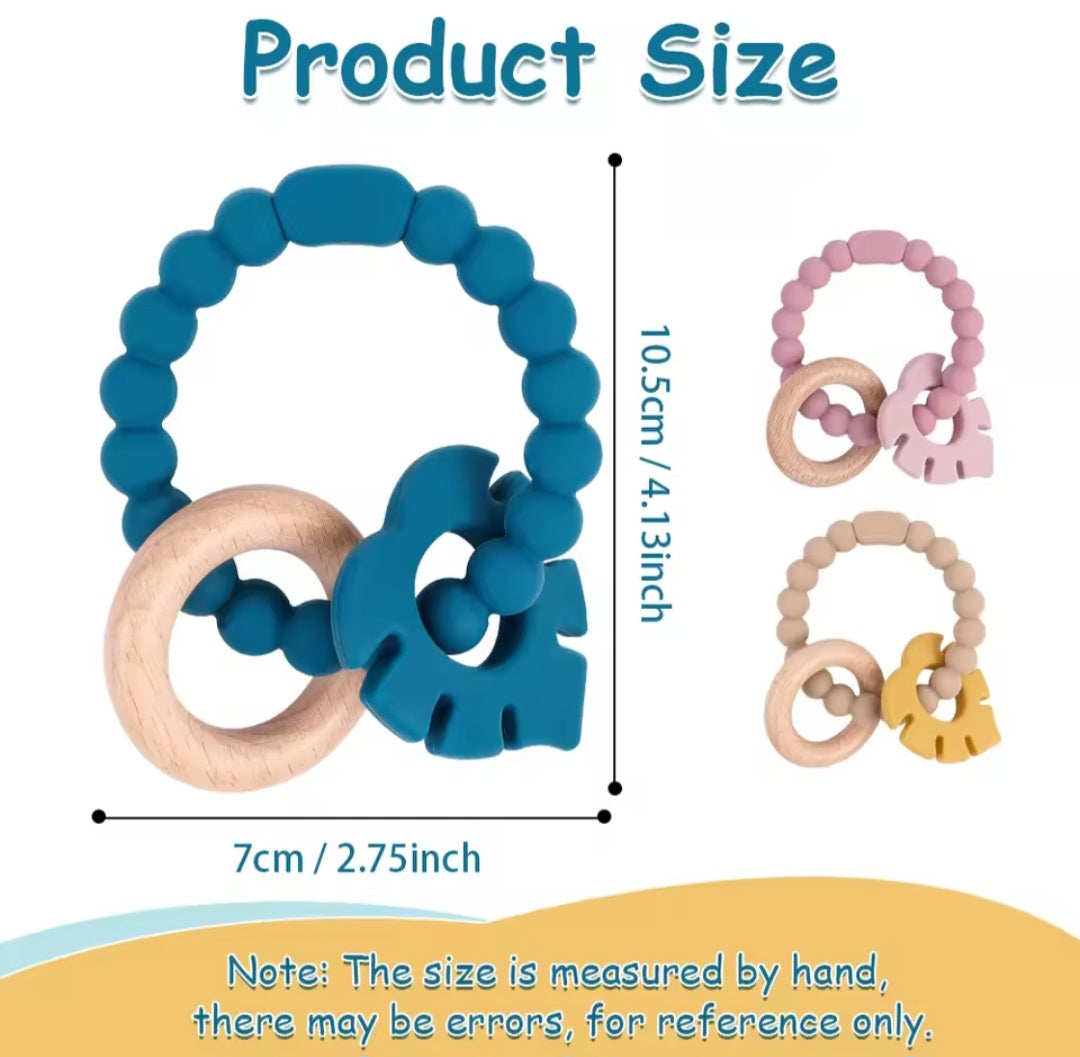 Silicone Teether - mustard leaf