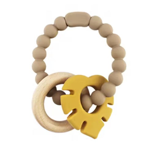 Silicone Teether - mustard leaf