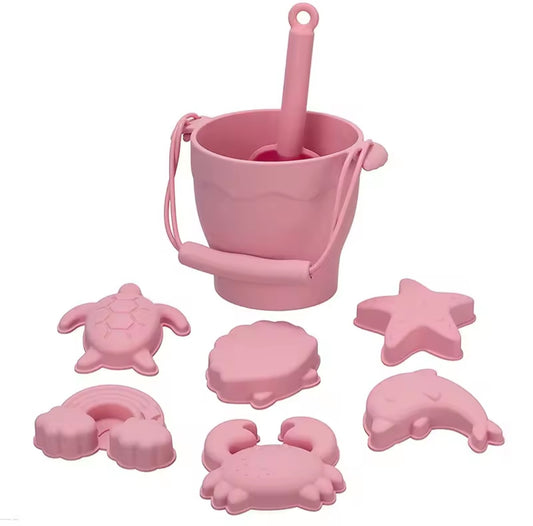 Silicone Bucket Set - pink